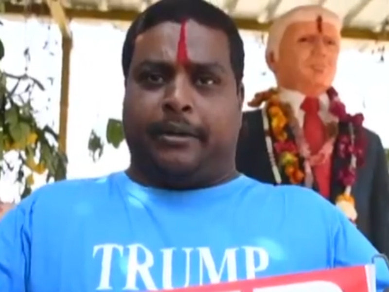 Индиец, почитавший Трампа как божество, не вынес известий о его болезни (ВИДЕО)