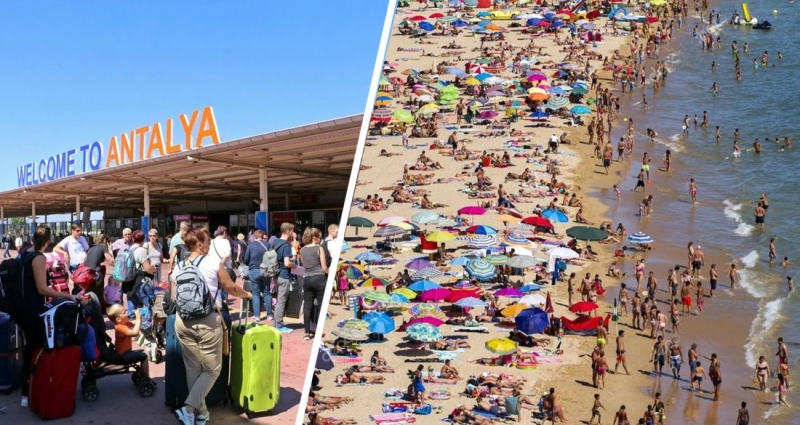 В Анталию хлынули толпы: на курорт за день прибыло 45'502 туриста на 208 самолетах из 18 стран