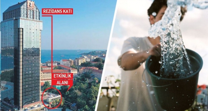 В Турции в люксовом отеле на головы смотрящих кино клиентов вылили 7 ведер воды