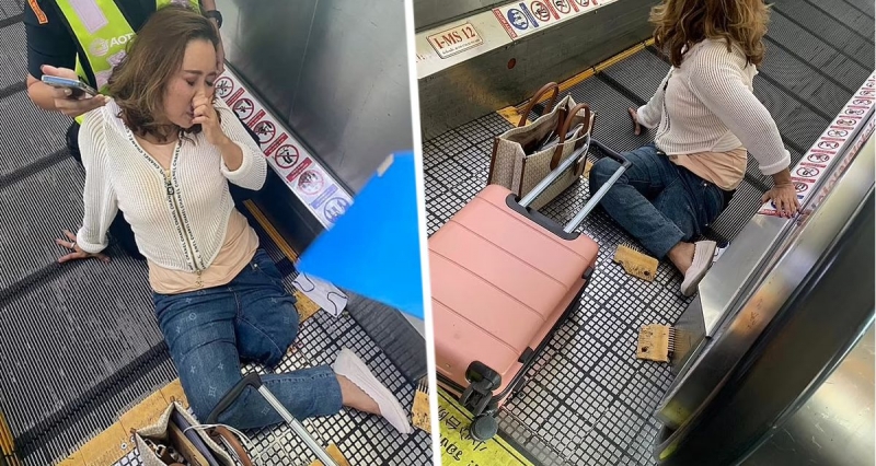 Пассажиры в ужасе: у них на глазах при вылете из Таиланда туристка потеряла ногу в аэропорту, которую зажало эскалатором