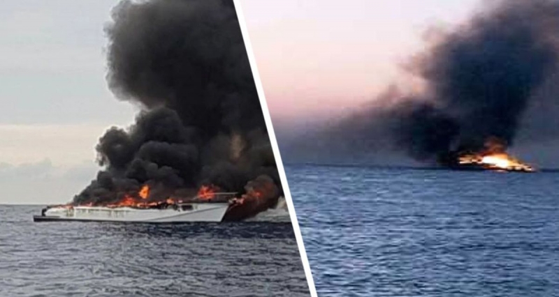 В Египте сгорел туристический катер: три человека пропали в Красном море