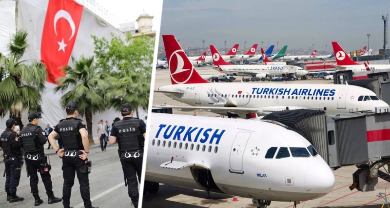 Туристы сняли видео инструктажа стюардессы турецкой авиакомпании и были посажены в тюрьму