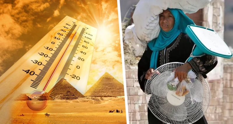 Туристы выходят и падают: индийская депрессия подвесила термальный купол над Египтом, сделав жару невыносимой