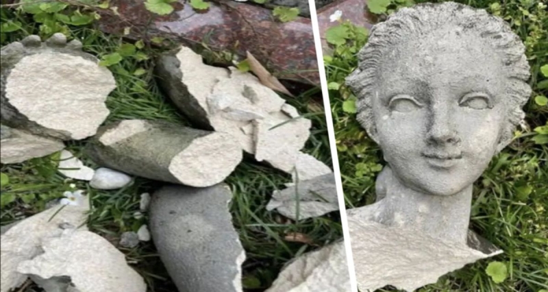 В Италии туристы повалили ценную статую, забравшись в фонтан