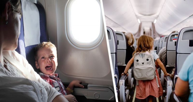 Туристка в самолете долго мучилась из-за пинков ребенка ногами в сиденье и дерганий за волосы и отомстила его матери